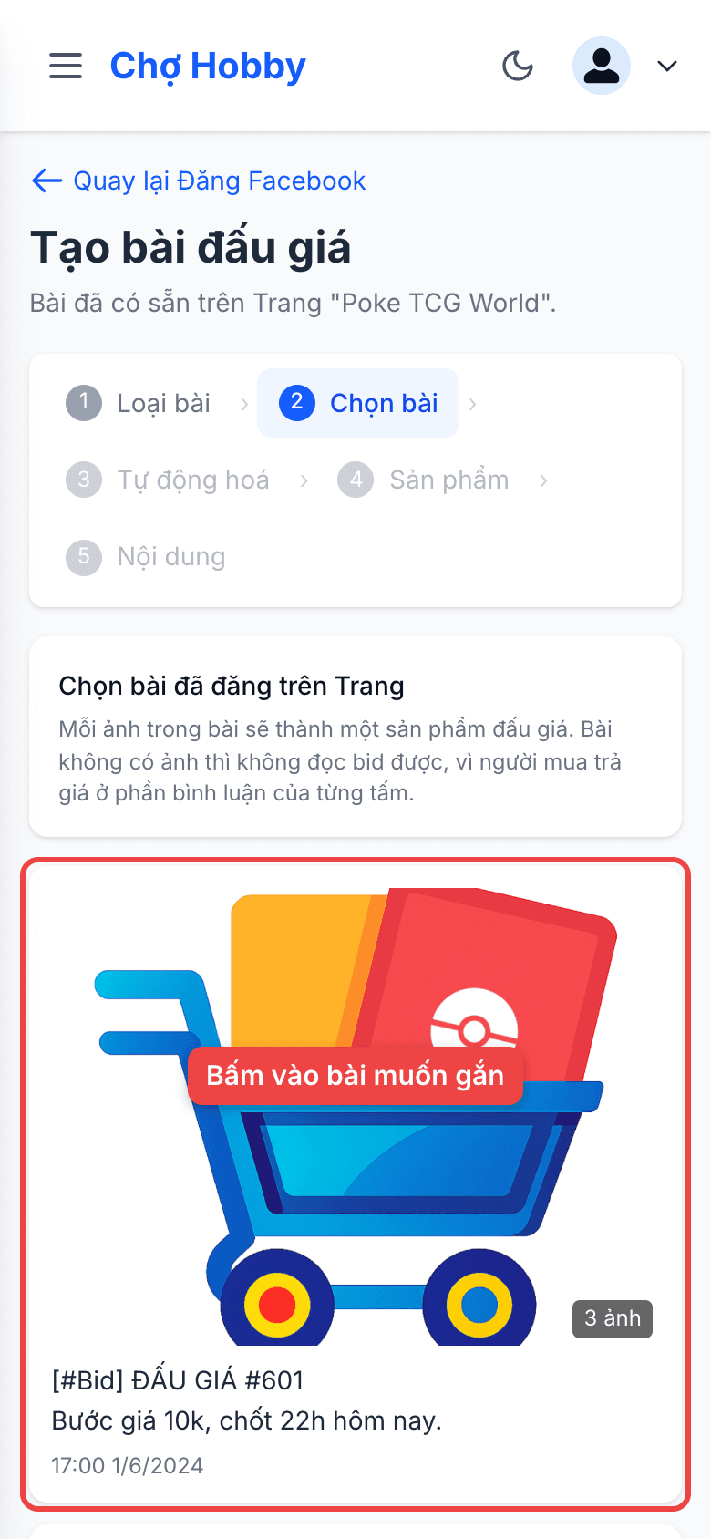 Danh sách bài trên Trang